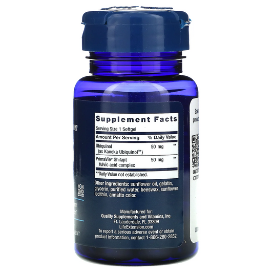 Super Ubiquinol CoQ10 con soporte mitocondrial mejorado 50 mg / Super Ubiquinol CoQ10 with Enhanced Mitochondrial Support 50mg (30softgels)
