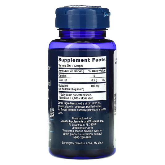 Súper Ubiquinol CoQ10, 100mg (60 caps blandas)