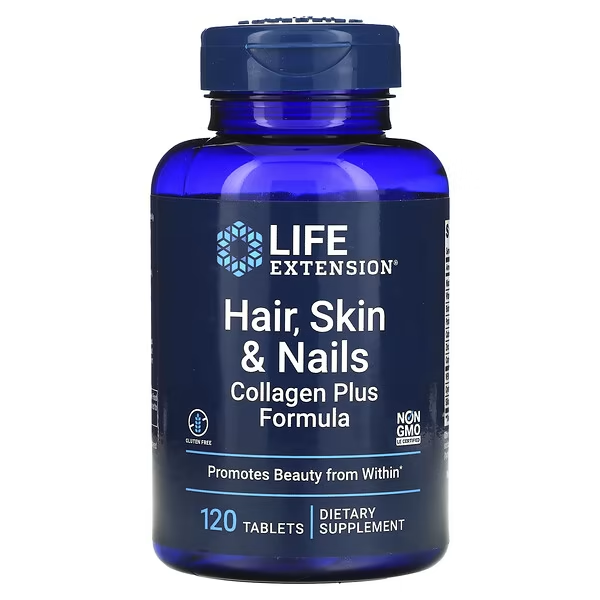 Colágeno Plus para Cabello, Piel & Uñas (120 tabs)/Hair, Skin & Nails, Collagen Plus Formula