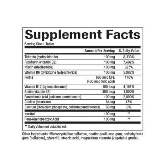 Completo B 100 mg Liberación de Tiempo 90 tab, Natural Factors