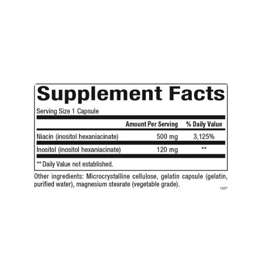 B3 Niacinq 500 mg Sin Descarga 90 caps, Natural Factors