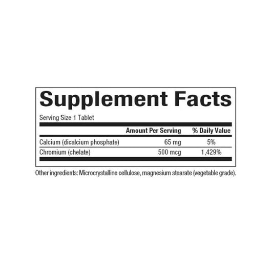 Quelato de Cromo GTF 500 mcg 90 tab, Natural Factors