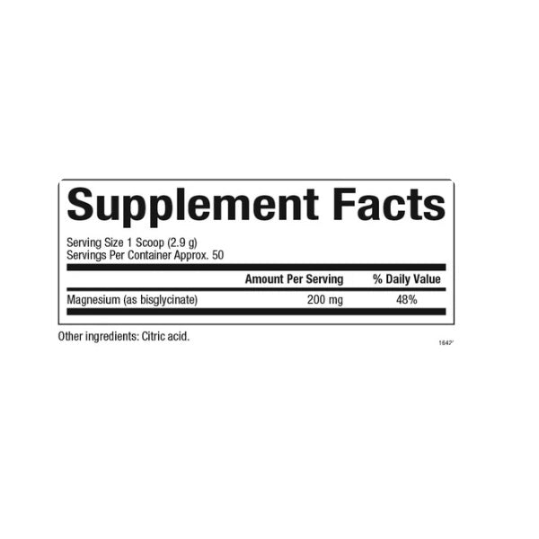 Bisglicinato de Magnesio 200 mg 5.1 oz, Natural Factors