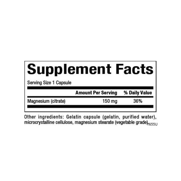 Citrato de Magnesio 150 mg 90 cap, Natural Factors