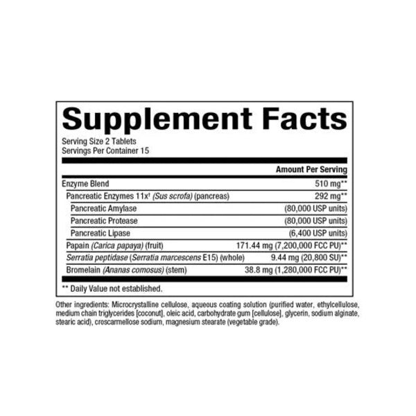Double Strength Zymactive® Enzimas Proteolíticas Entéricas 30 tab, Natural Factors
