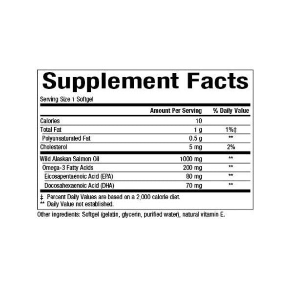 OmegaFactors® Aceite de Salmón Salvaje de Alaska 1,000 mg 90 sg, Natural Factors