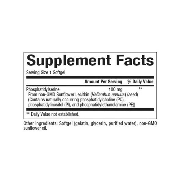 Fosfatidilserina 100 mg 30 sg, Natural Factors