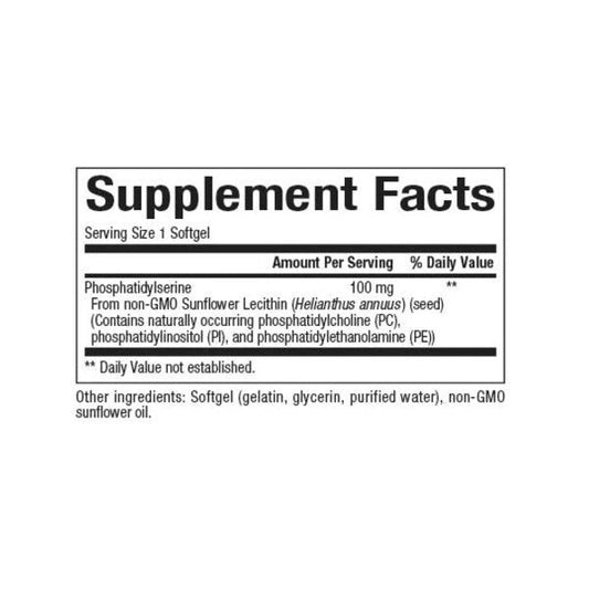 Fosfatidilserina 100 mg 30 sg, Natural Factors