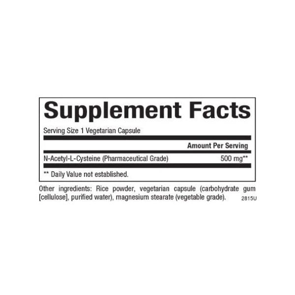 N-Acetil-L-Cisteína 500 mg 90 vcap, Natural Factors
