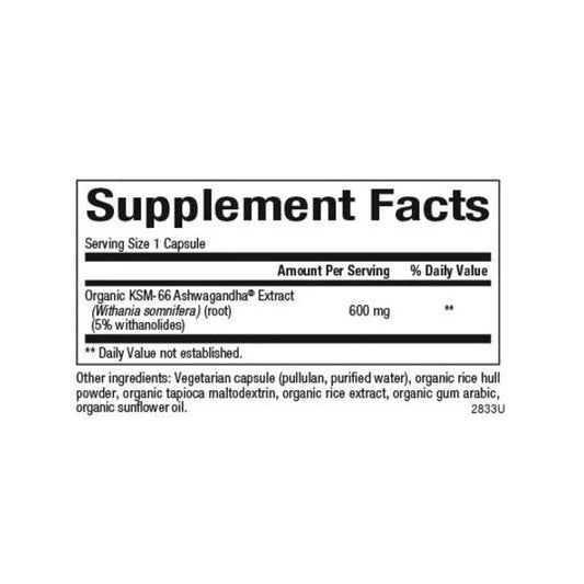 Stress-Relax® KSM-66 Ashwagandha® 600 mg 30 vcap, Natural Factors