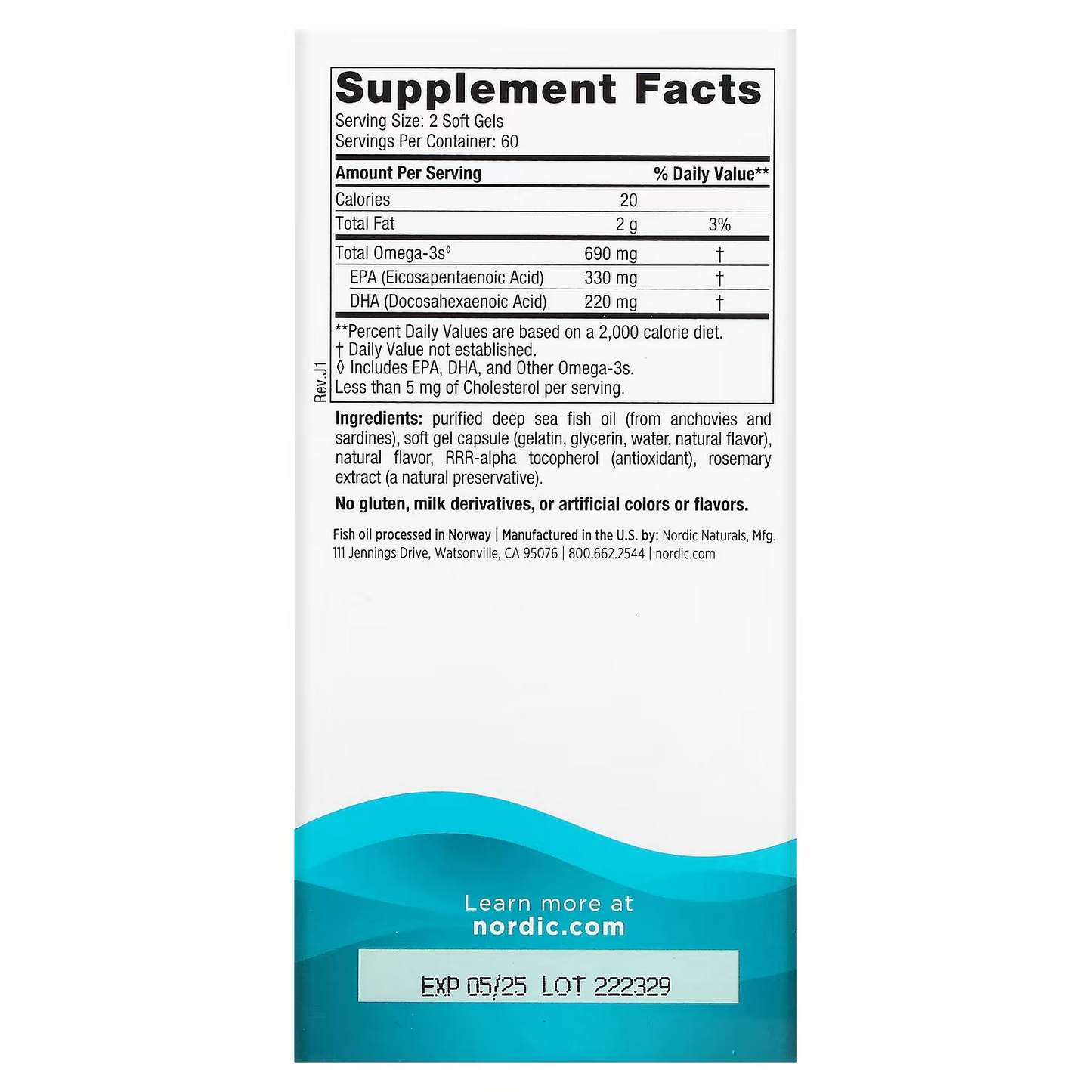 Omega-3 - 690mg - 120 Cápsulas Blandas