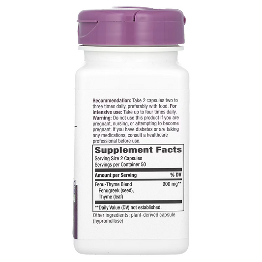 Fenu-Thyme - Mezcla Premium - 900mg - 100 Cápsulas Veganas