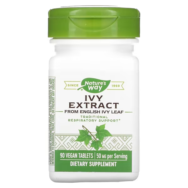Hiedra Inglesa - Extracto - 50mg - 90 Tabletas Veganas
