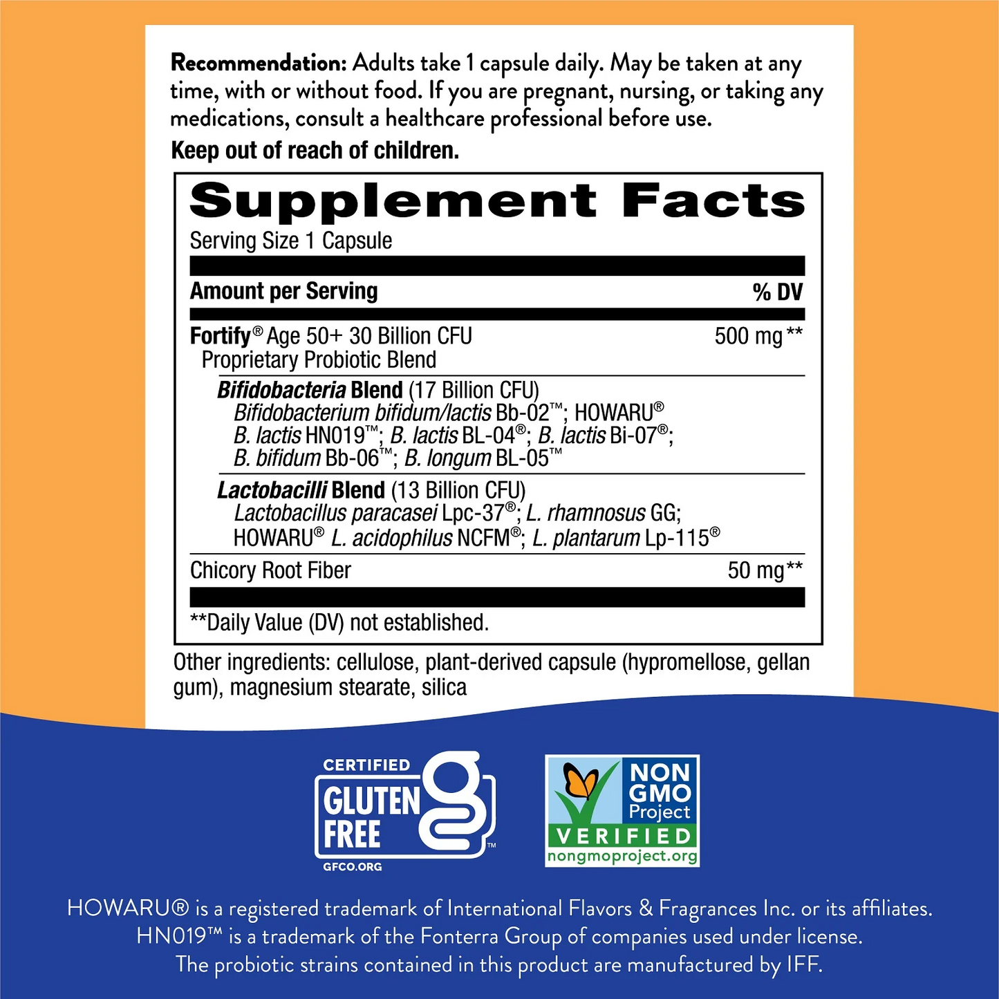 Fortify® 30 Billion Probiotico Diario Adultos 50+ (30 Caps), Nature's Way