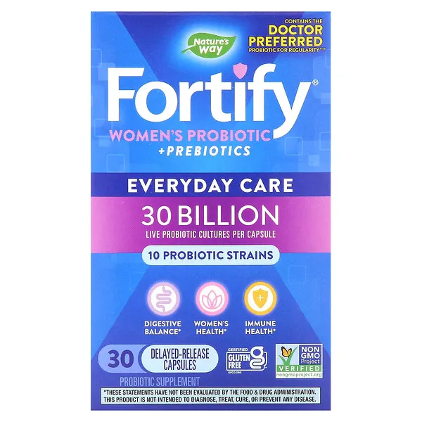 Fortify® 30 Billion Probiotico Diario para Mujeres (30 caps), Nature's Way