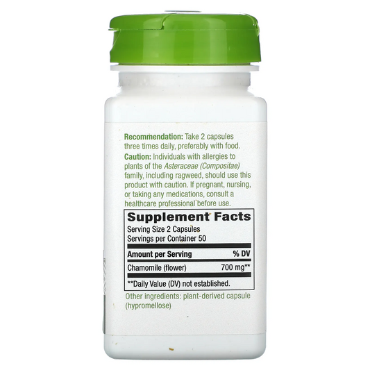 Manzanilla - Flor - 700mg - 100 Cápsulas Veganas