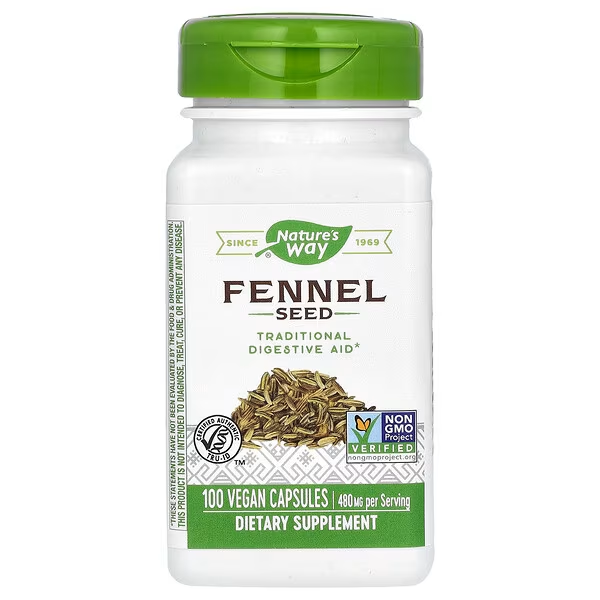 Hinojo - Semilla - 480mg - 100 Cápsulas Veganas
