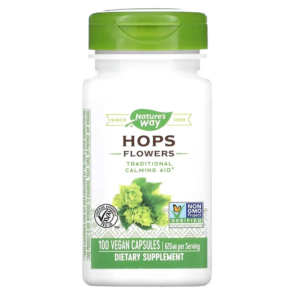 Lúpulo - Flores - 620mg - 100 Cápsulas Veganas