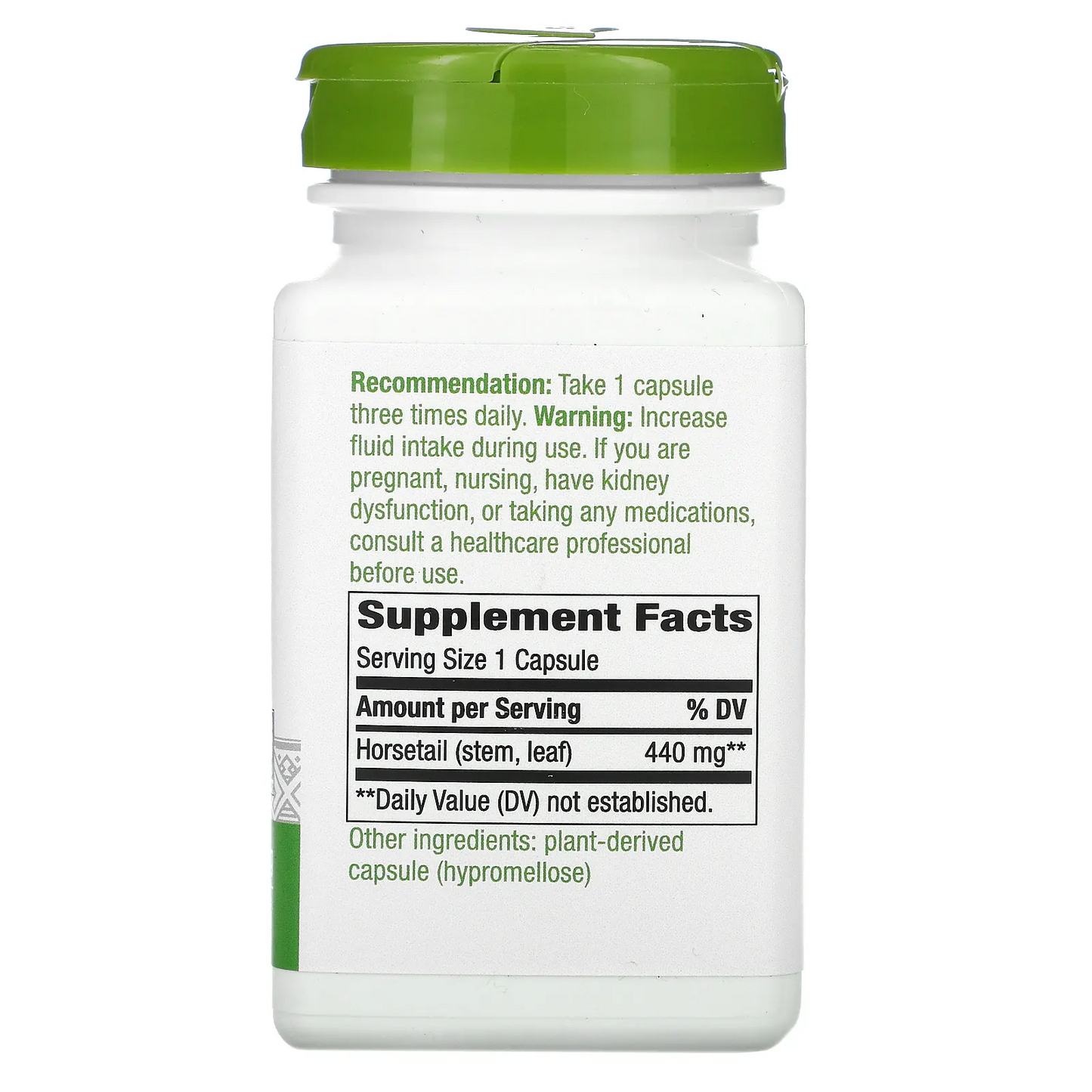 Cola de Caballo - Hierba - 440mg - 100 Cápsulas Veganas