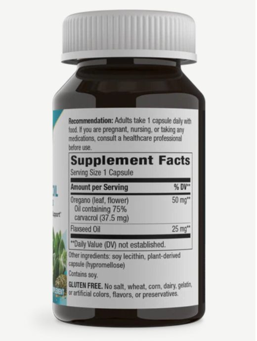 Aceite de Orégano - Mezcla Premium - 75-85% Carvacrol - 60 Cápsulas Veganas