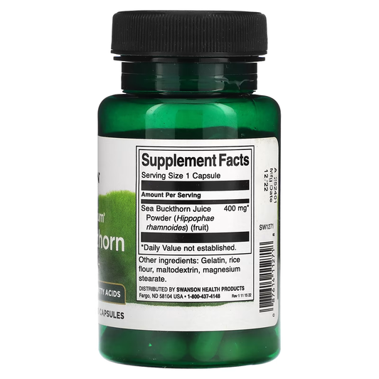 EX Full Spectrum Sea Buckthorn 400 mg (60 Caps), Swanson