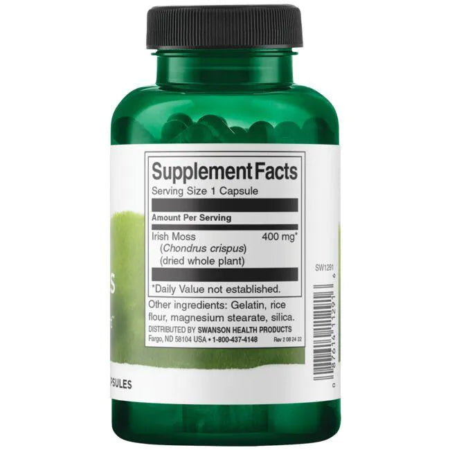 Swanson Premium - Musgo irlandés Full Spectrum 400mg 60 cap