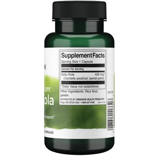 Swanson Premium - centella asiática (Gotu kola)435mg 60 cap Energia