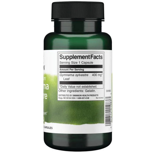 Swanson Premium - Hoja de gymnema sylvestre 400mg 100 caps