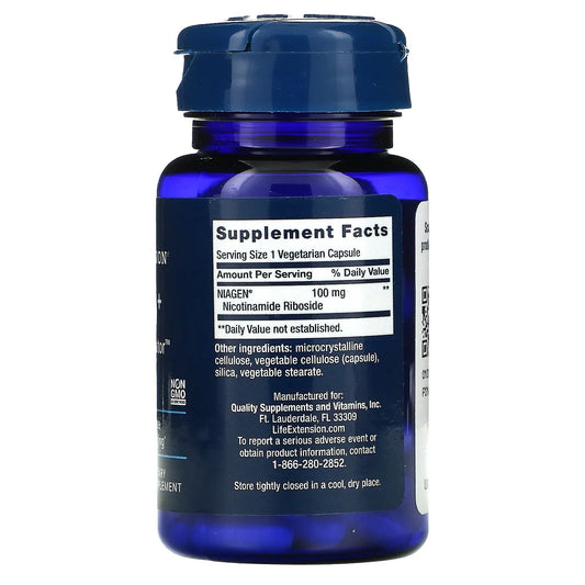 Regenerador celular NAD + 100 mg (30 vcaps) / NAD+ Cell Regenerator 100 mg (30 vcaps)