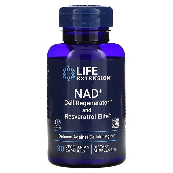 NAD 300mg + Cell Regenerator y Resveratrol Elite (30 vcaps) / NAD+ Cell Regenerator and Resveratrol Elite (30 vcaps)