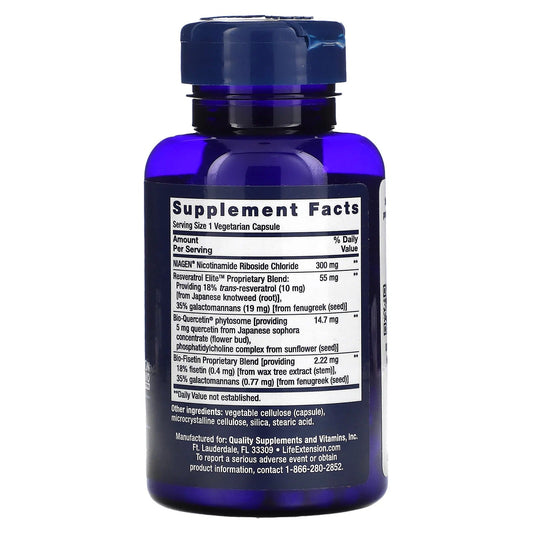 NAD 300mg + Cell Regenerator y Resveratrol Elite (30 vcaps) / NAD+ Cell Regenerator and Resveratrol Elite (30 vcaps)