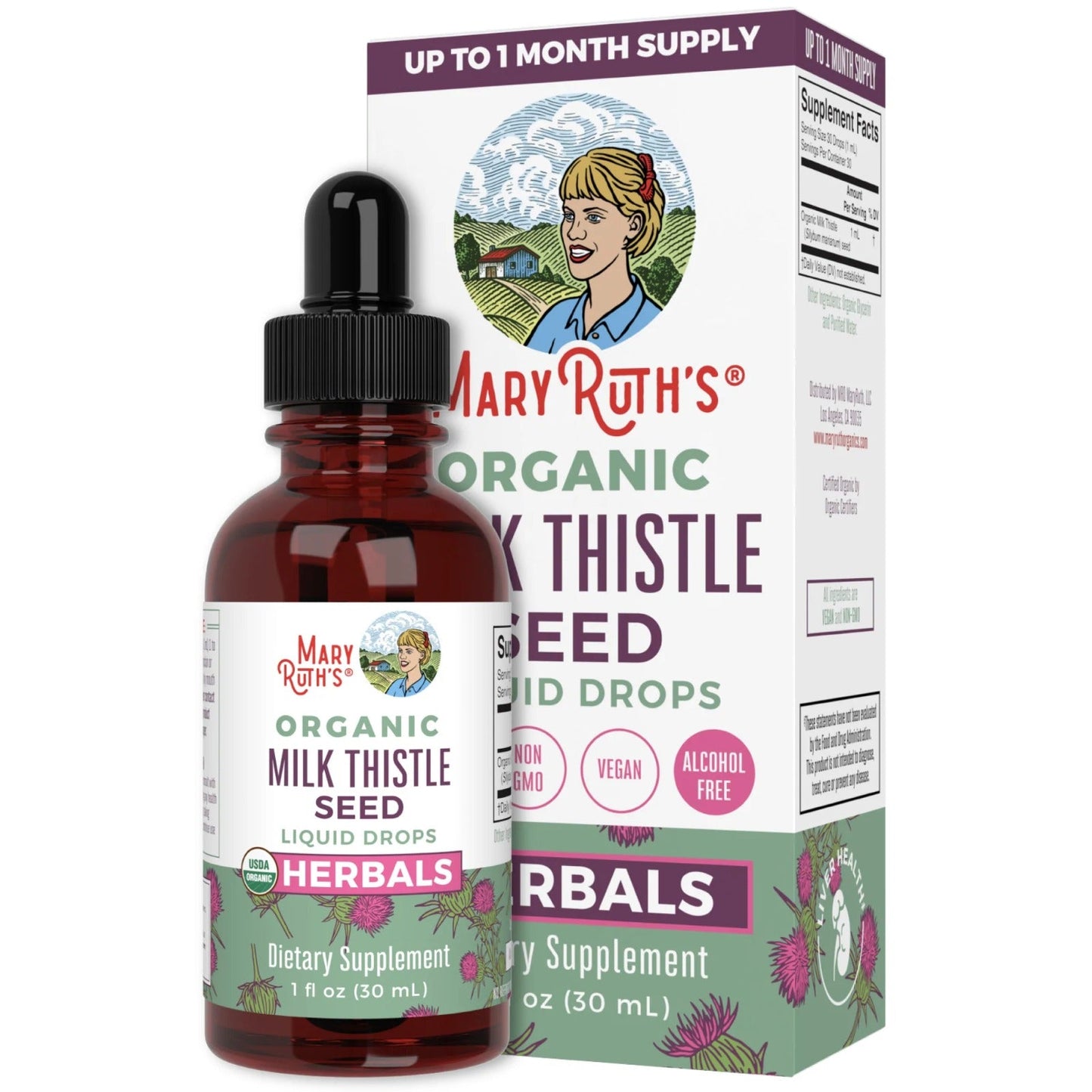 Gotas de cardo mariano orgánico (30ml) / Milk Thistle Drops, Org, (1oz)