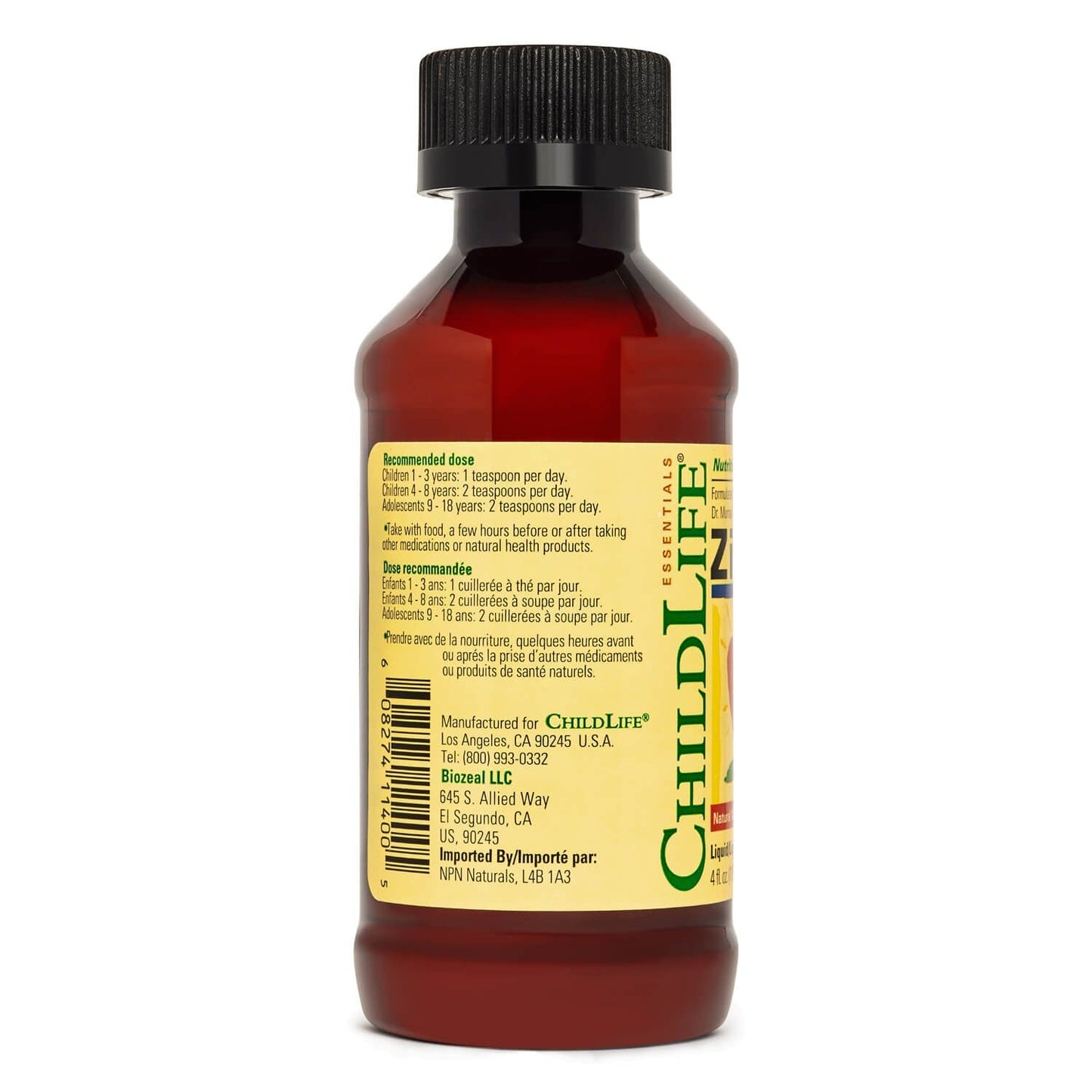 Zinc plus 4oz (118 ml)