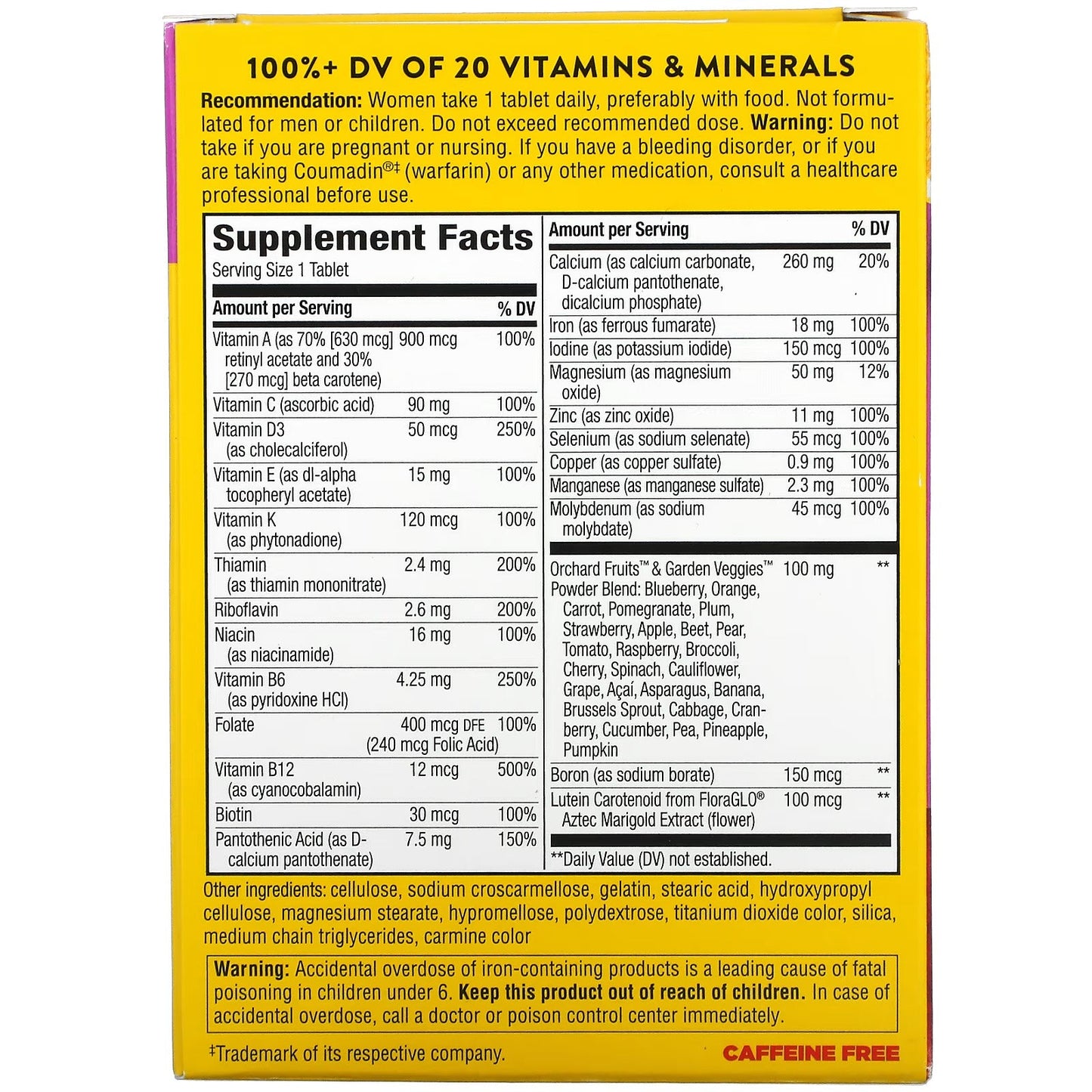 Women's Energy - Multivitamínico Completo para Mujeres - 50 Tabletas