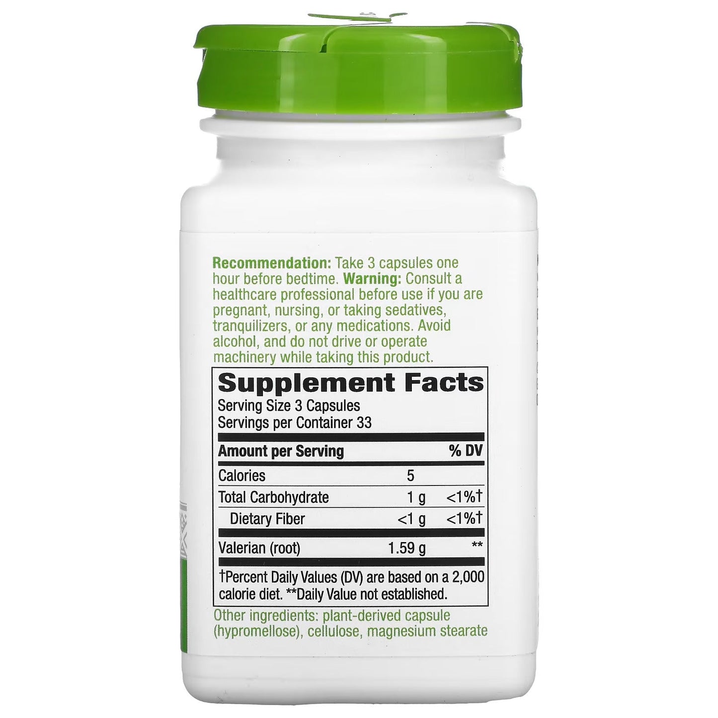 Valeriana - Raíz - 1,590mg - 100 Cápsulas Veganas