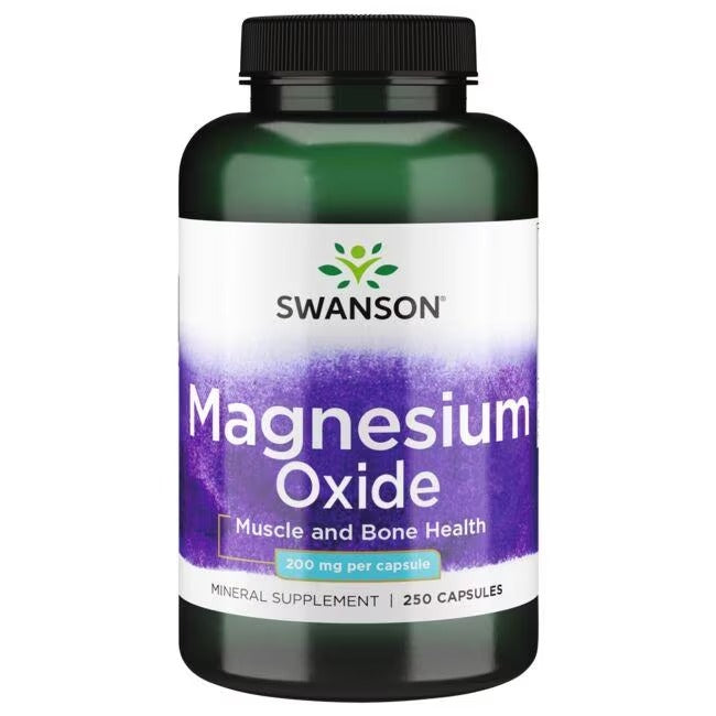 Oxido de magnesio 200mg (250 caps) / Magnesium oxide 200mg (250 caps)
