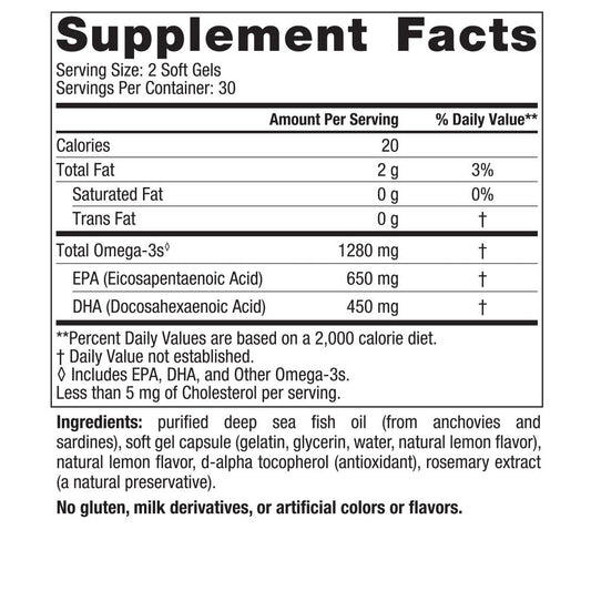 Ultimate Omega - 1,280mg - 60 Cápsulas Blandas