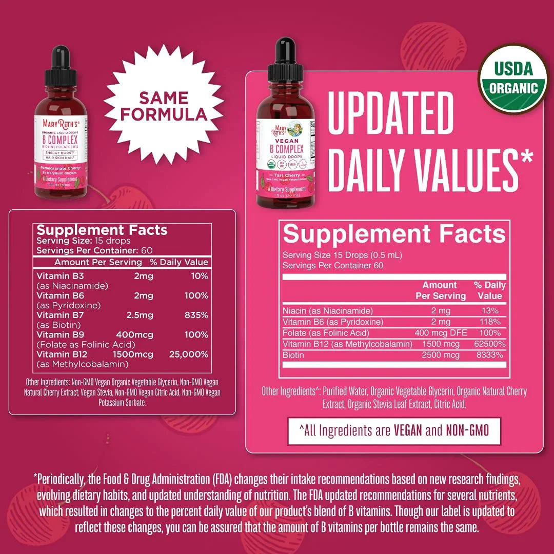 Gotas de complejo B (30ml) / B Complex Drops, Cherry, Org, (1oz)