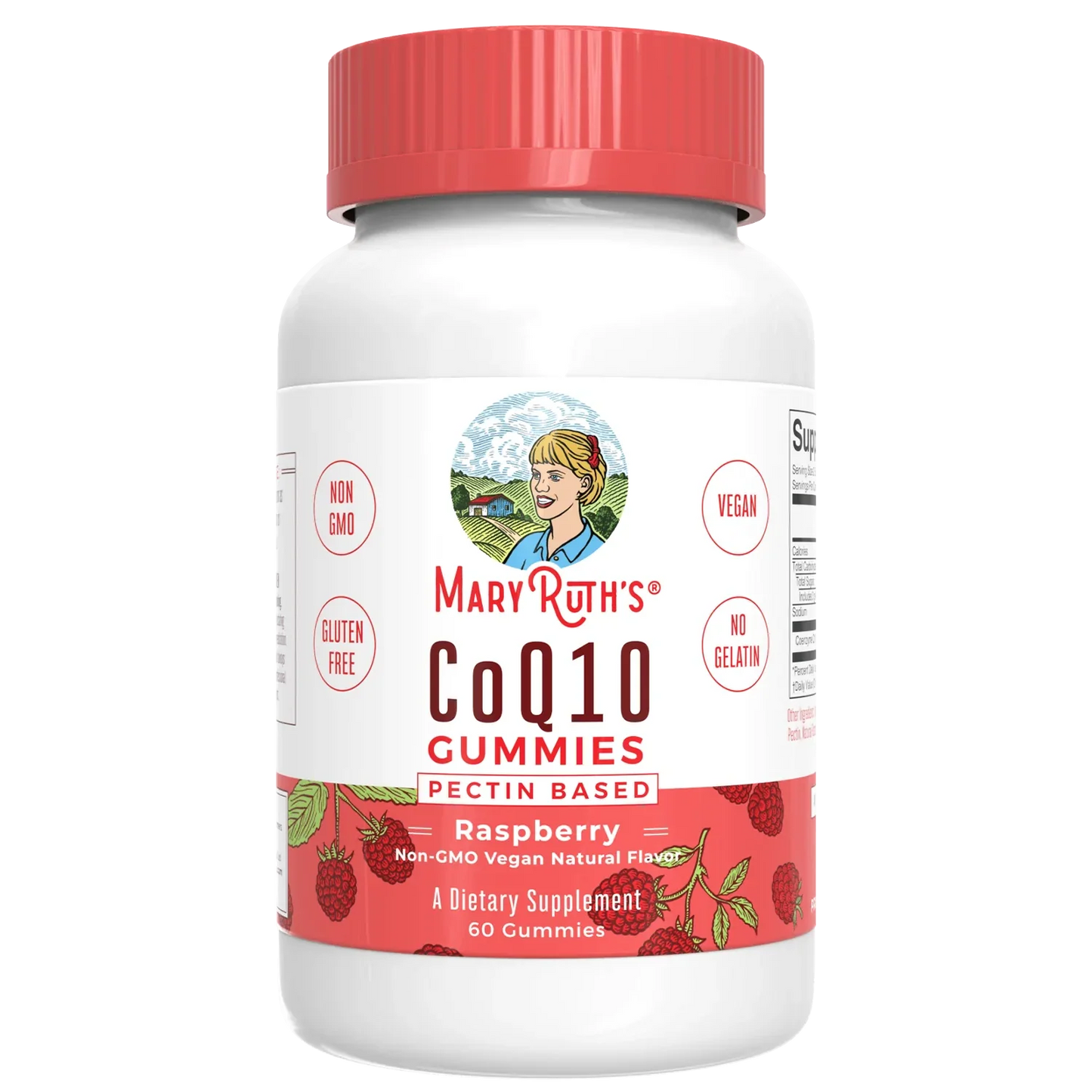 CoQ10 (Coenzima Q10) Gomitas/ CoQ10 Gummies, Raspberry, 60 ct