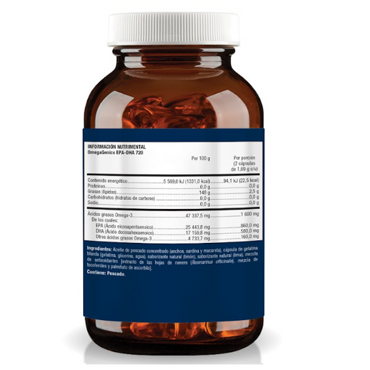 OmegaGenics EPA-DHA 720 - 1.69g - 60 Cápsulas Blandas