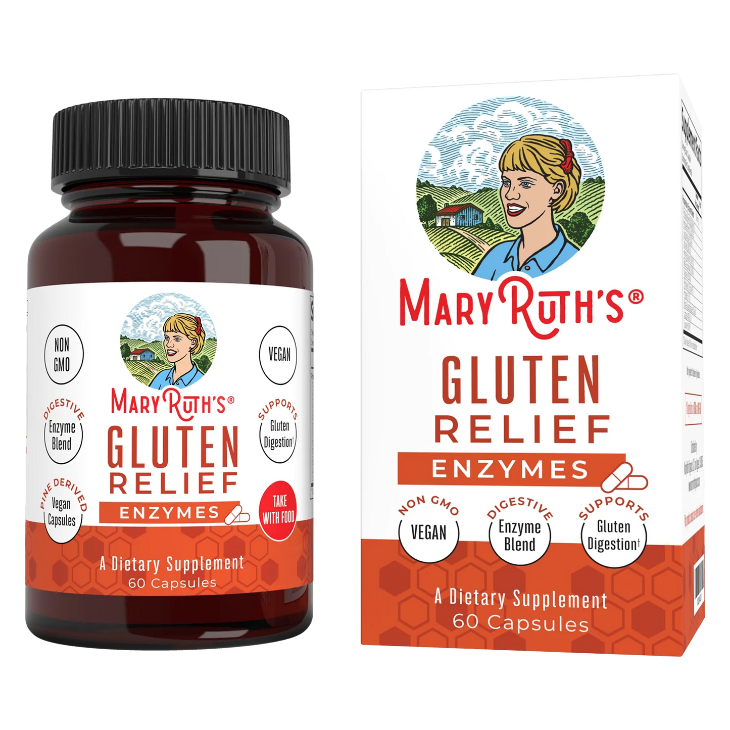 Enzimas para el alivio del gluten / Gluten Enzymes Capsules, Unflavored, 60 ct