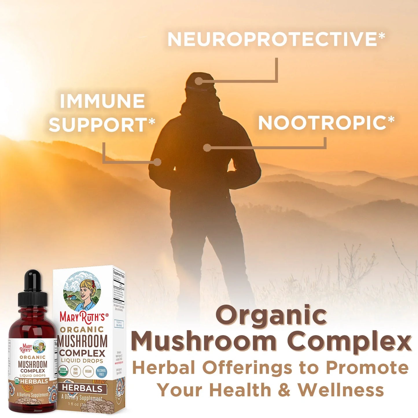 Hongos orgánicos complejo (30ml) / Mushroom Complex Drops, Org, (1oz)