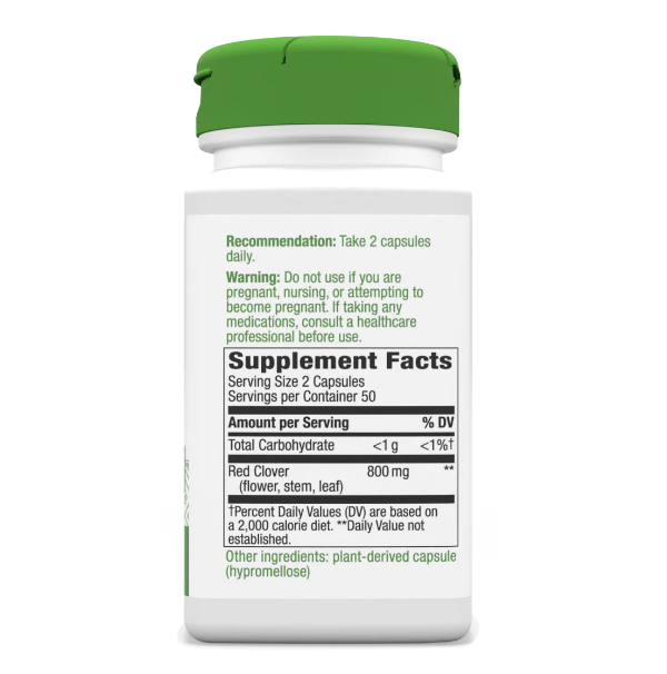 Trébol Rojo - Flor / Hierba - 800mg - 100 Cápsulas Veganas