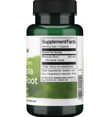 Raíz de Rhodiola Rosea 400mg (100 caps) / Rhodiola Rosea Root 400mg (100 caps)