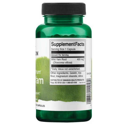 Swanson Full Spectrum Wild Yam 400 miligramos, 60 cápsulas