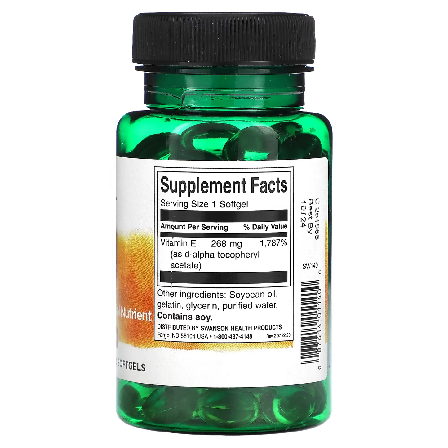 OFERTA 25% Vitamina E, 400 IU ,268 mg ( 100 softgels), Swanson
