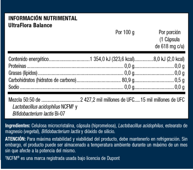 UltraFlora Balance - 618mg - 60 Cápsulas