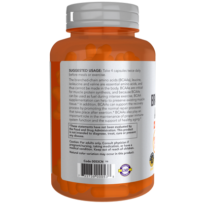 Aminoácidos de cadena ramificada (120 Veg Caps)/ Branched Chain Amino Acids
