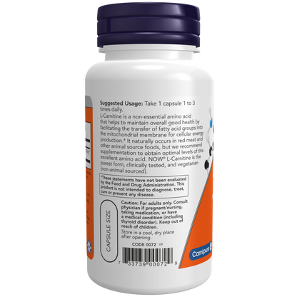 L-Carnitina 500 mg (60 veg caps) / L-Carnitine 500 mg
