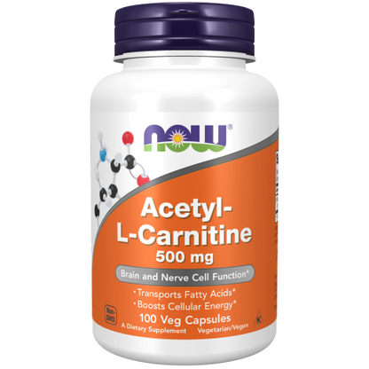 Acetil-L-Carnitina 500 mg (100 Vegcaps)/ Acetyl-L-Carnitine